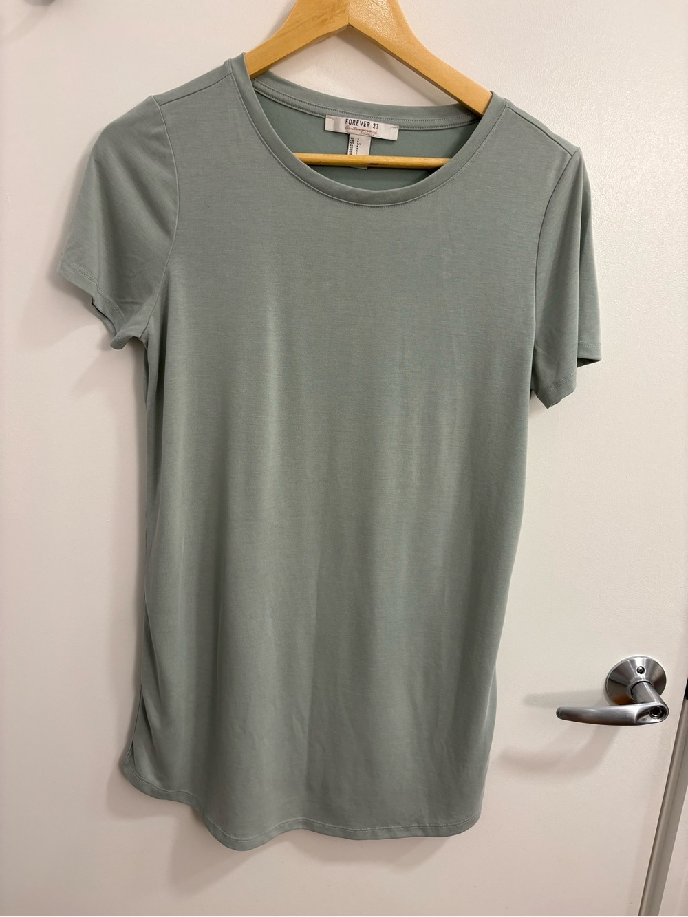 Forever 21 Sage Green Short Sleeve Mini Dress